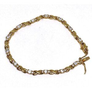 925 STERLING SILVER CZ BRACELET 